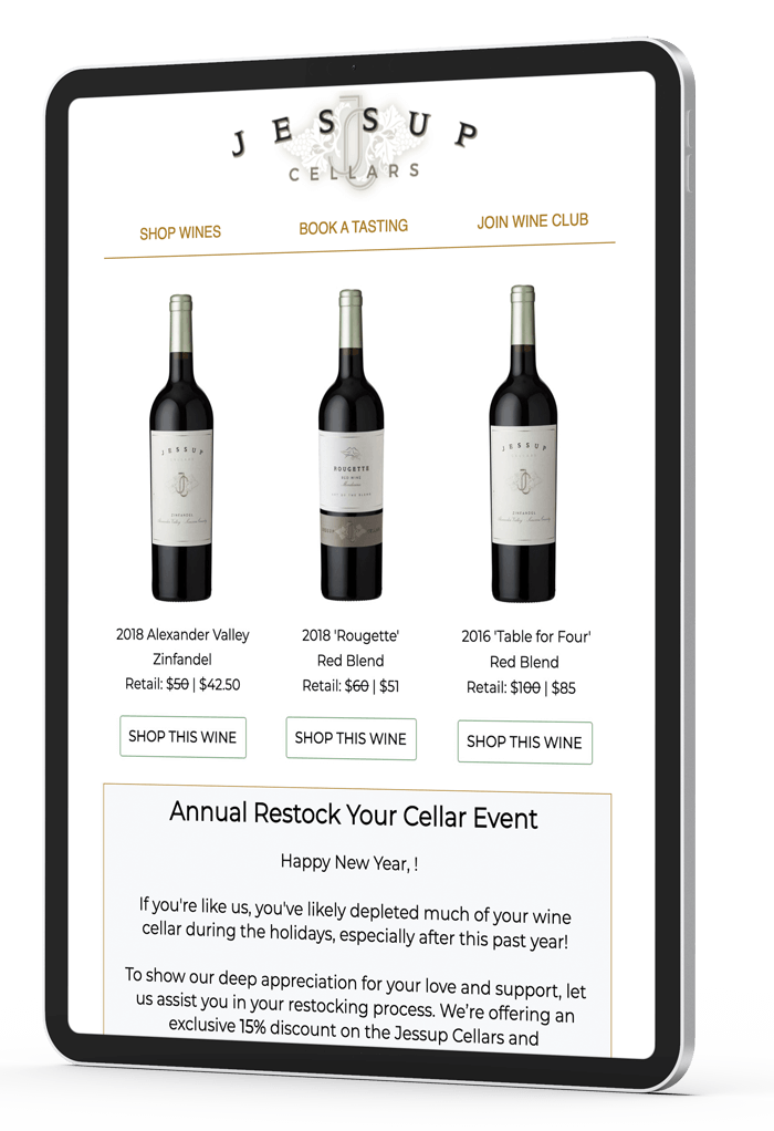 jessup-winery-email-marketing-tablet