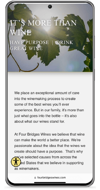 Responsive design fourbridgeswines android