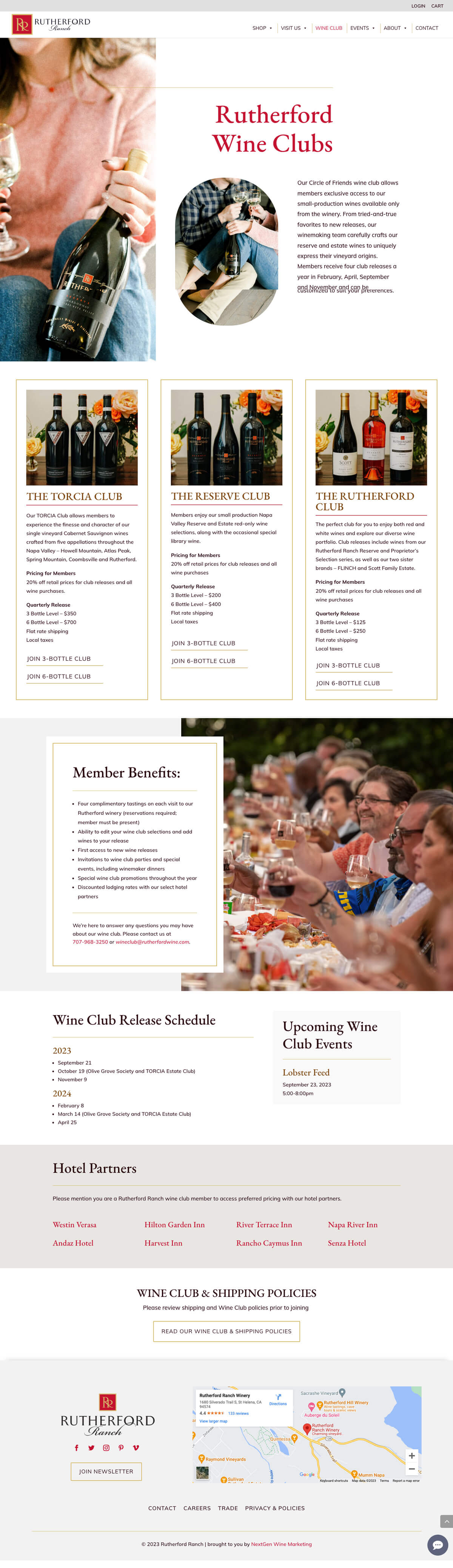 rutherford ranch wine clubs page
