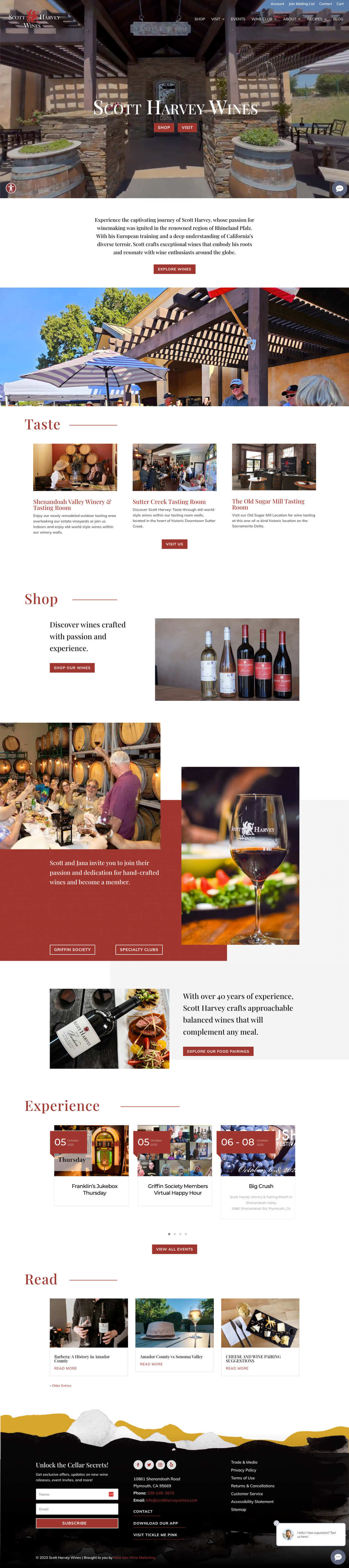 scott harvey wines homepage image