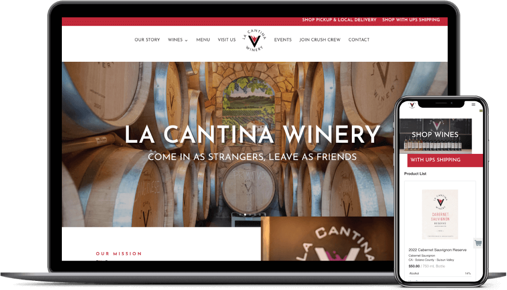 laptop mobile image cantina winery