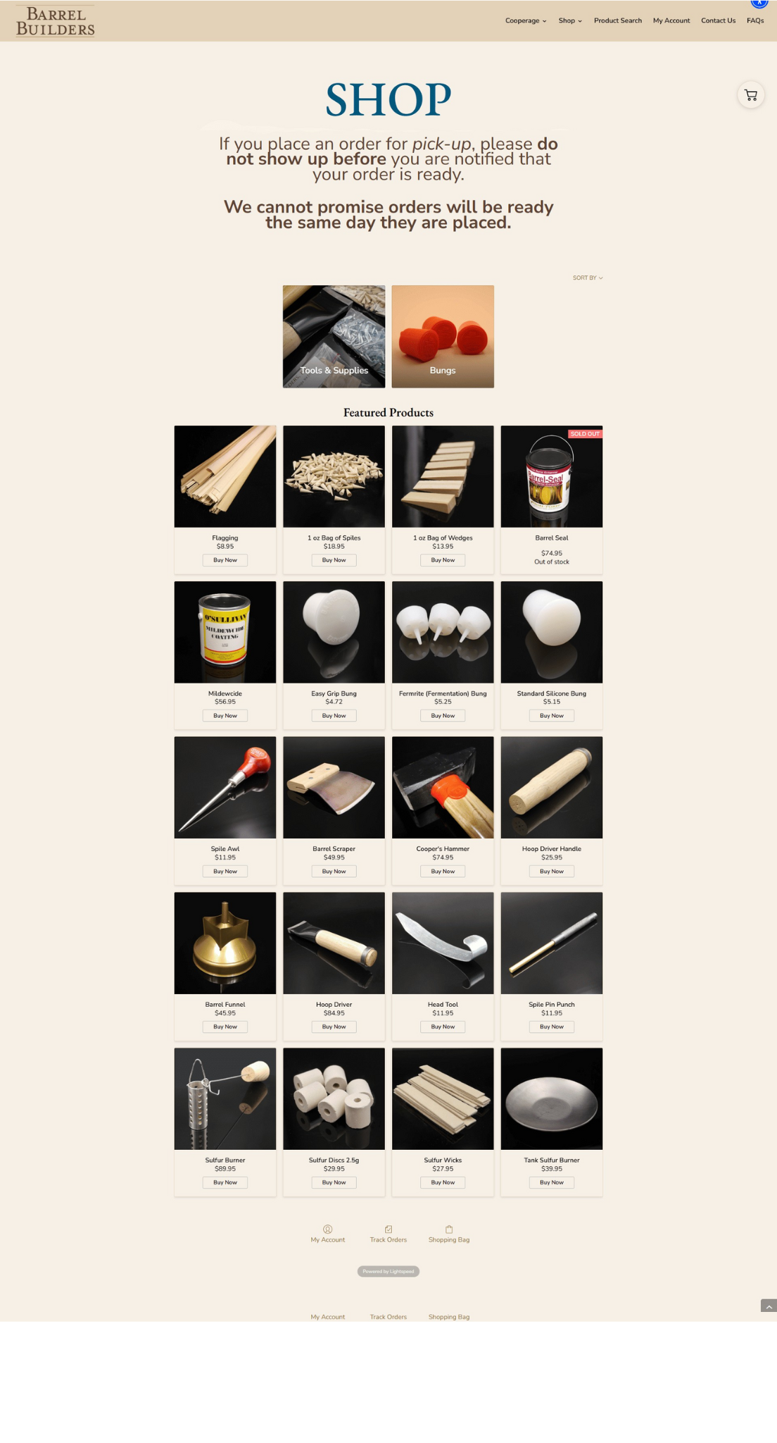Barrel Builders Shop Page Barrel Builders Shop Page
