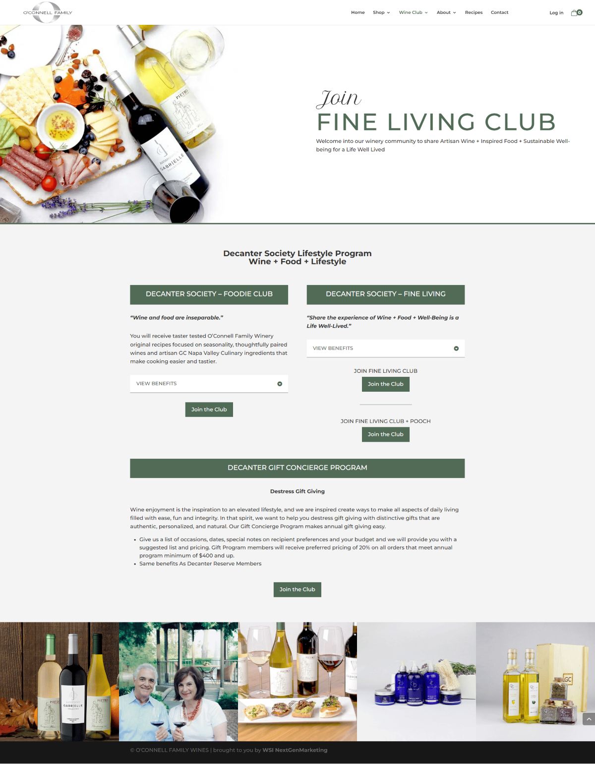oconnellfamilywines join fine living club1 oconnell family wines join fine living club1