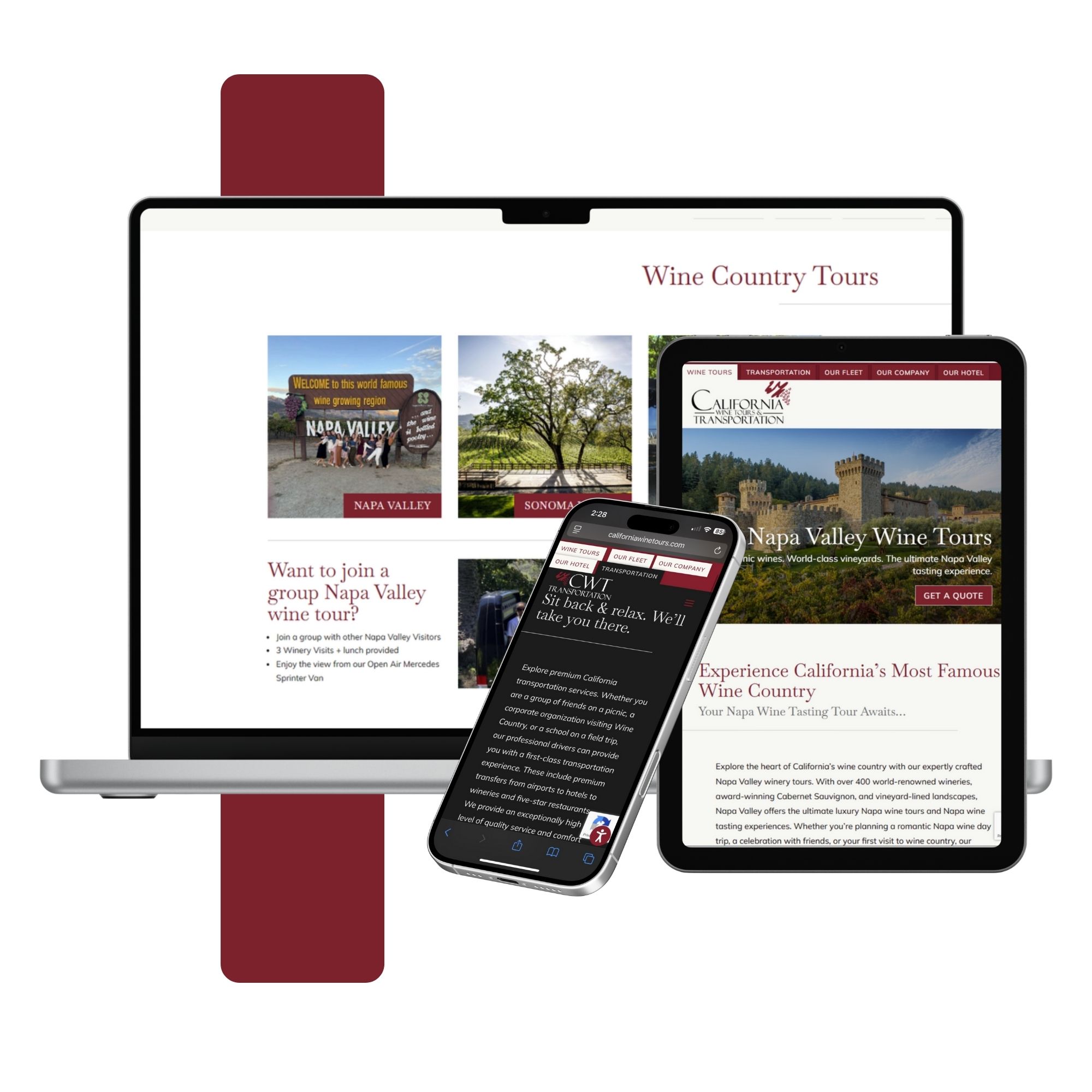 CA Wine Tours Web Design Advertising GEO SEO