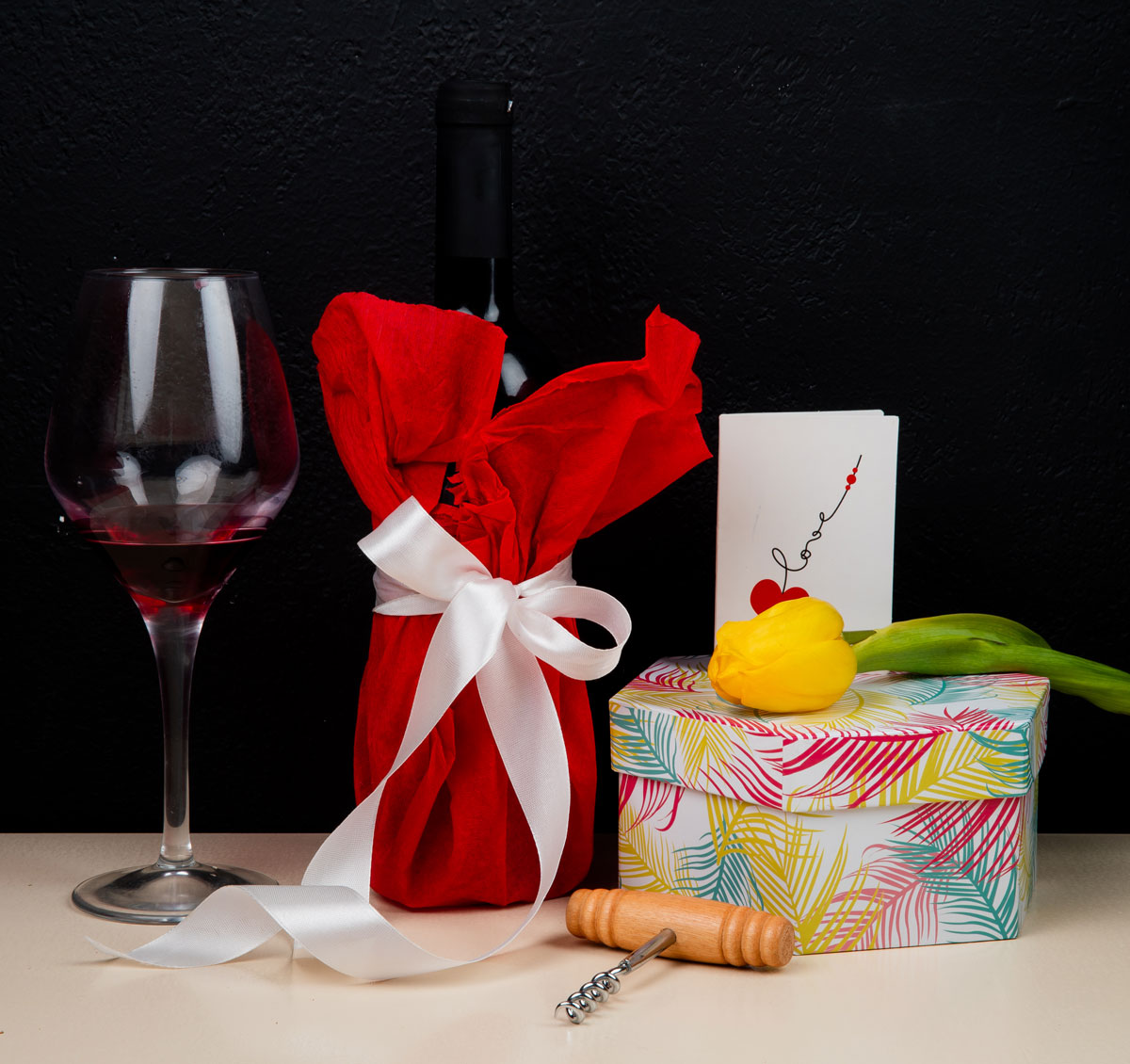 Curated wine gift bundle demonstrating automated wine recommendations for DTC customers.